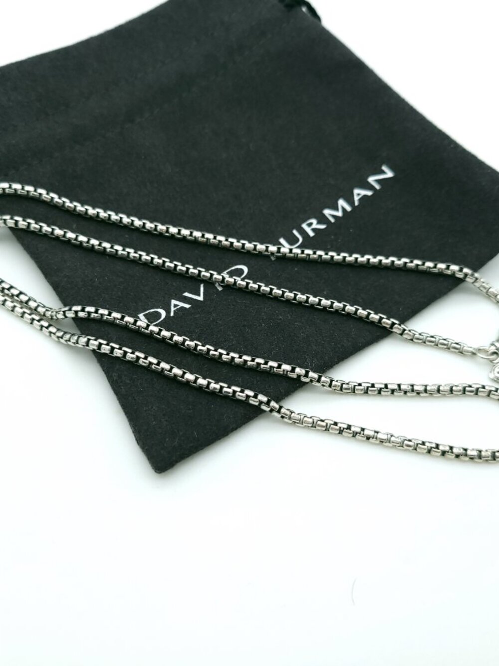 DAVID YURMAN Sterling Silver 2.7mm Unisex Medium Box Chain 22 inch Necklace